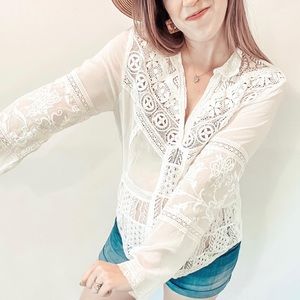 Anthropologie Lace Top